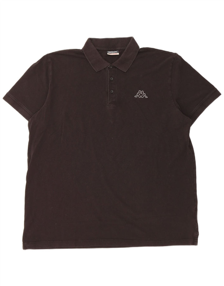 Kappa Herren Poloshirt 3XL Schwarz Baumwolle