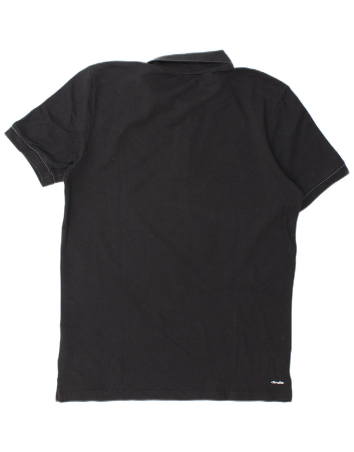Adidas Herren-Poloshirt mit Grafik, mittelschwarz, Baumwolle