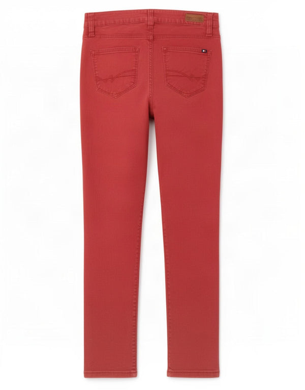 Tommy Hilfiger Damen Slim Jeans US 6 Medium W28 L27 Burgund Baumwolle