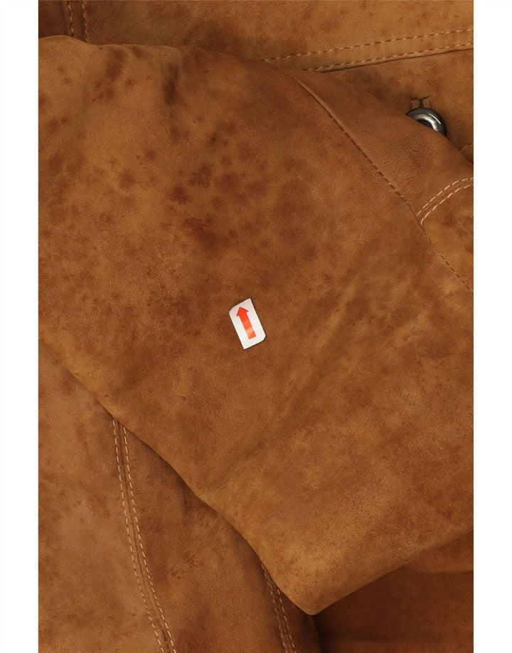 Vintage Herren Wildleder Bomberjacke UK 38 Mittelbraun