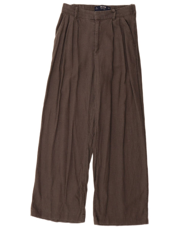 Hollister Damen Livvy Hose mit hoher Taille und weitem Bein, Größe S, W26, L29, Grau