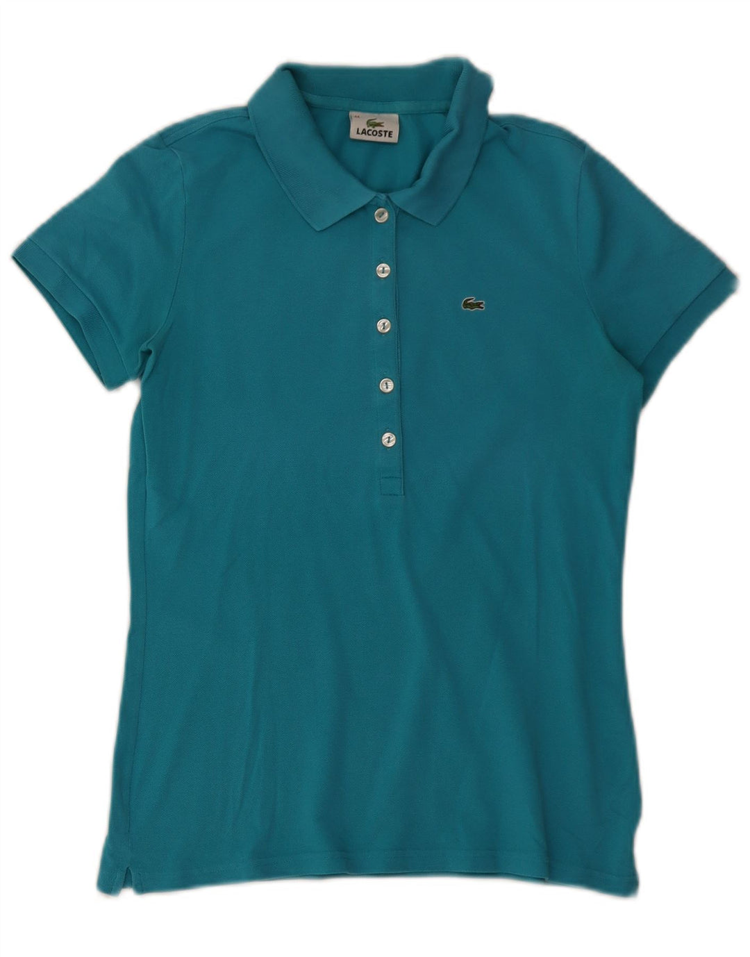 Lacoste Damen-Poloshirt, Größe 44, große blaue Baumwolle