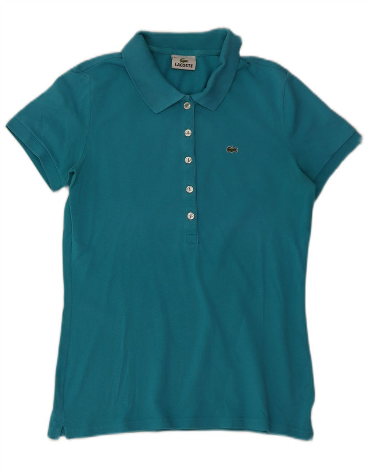 Lacoste Damen-Poloshirt, Größe 44, große blaue Baumwolle