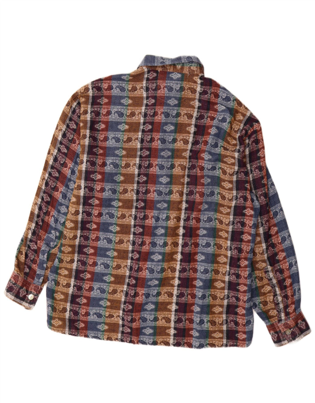 Vintage Herrenhemd Größe 41/42Große mehrfarbige Paisley-Baumwolle