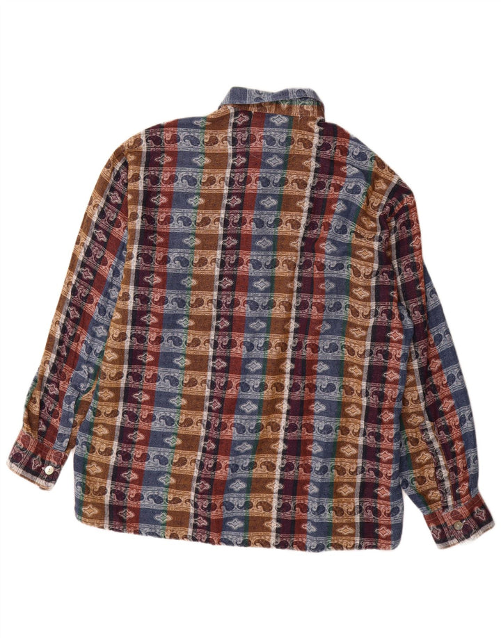 Vintage Herrenhemd Größe 41/42Große mehrfarbige Paisley-Baumwolle