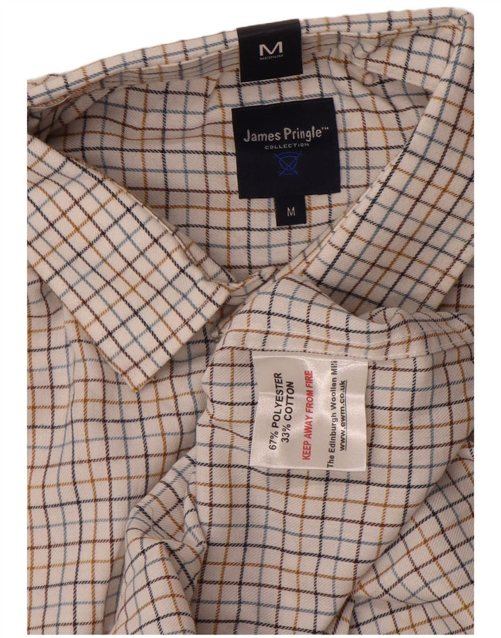 James Pringle Herren-Flanellhemd, mittelgrau, kariert, Polyester