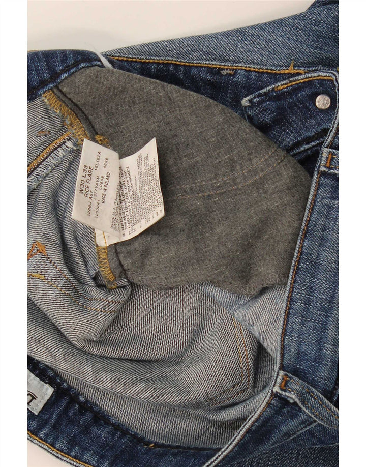 Lee Womens Rice Flared Jeans W30 L33 Blaue Baumwolle