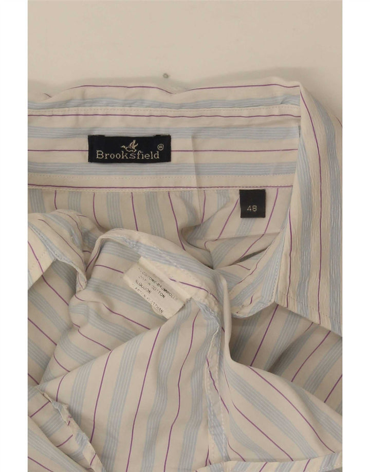 Brooksfield Damenhemd IT 48 XL Blaue Nadelstreifen-Baumwolle