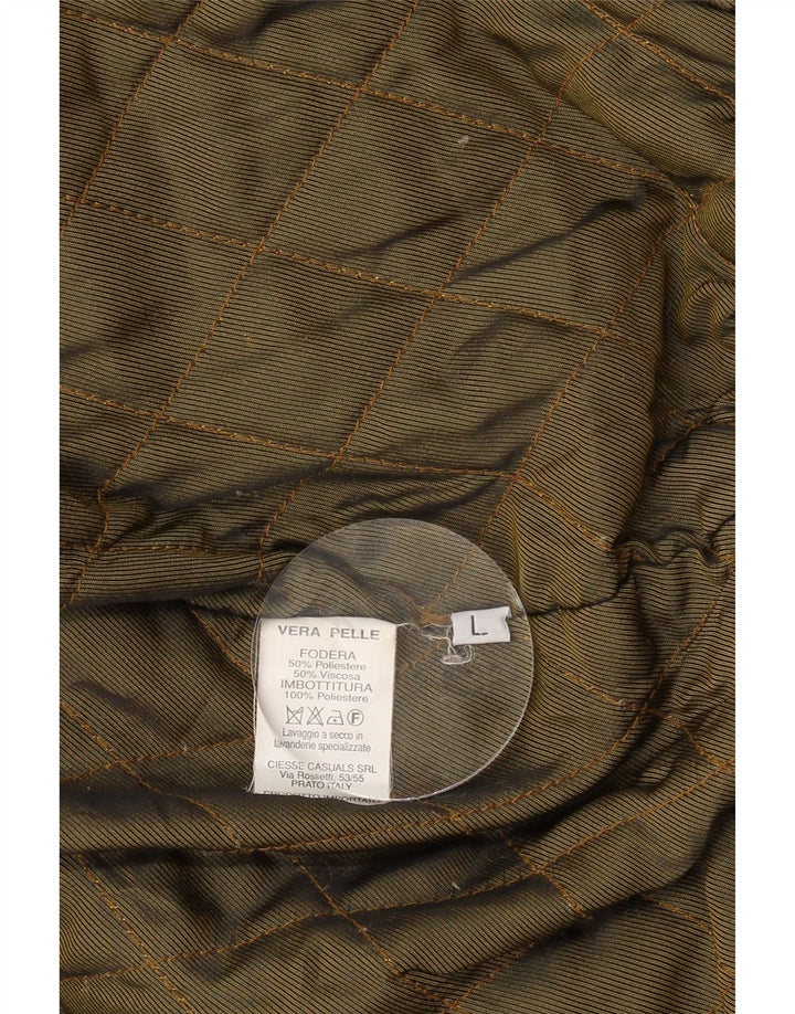 VINTAGE Herren Wildleder Bomberjacke UK 40 Großes braunes Leder