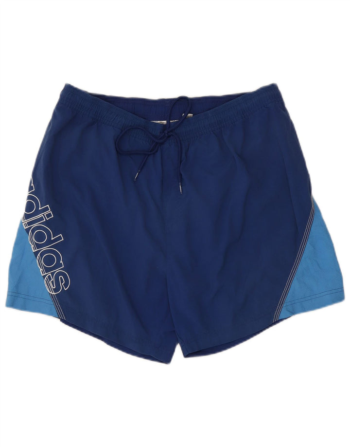 Adidas Herren Badeshorts mit Grafik, groß, blau, Colourblock-Polyamid
