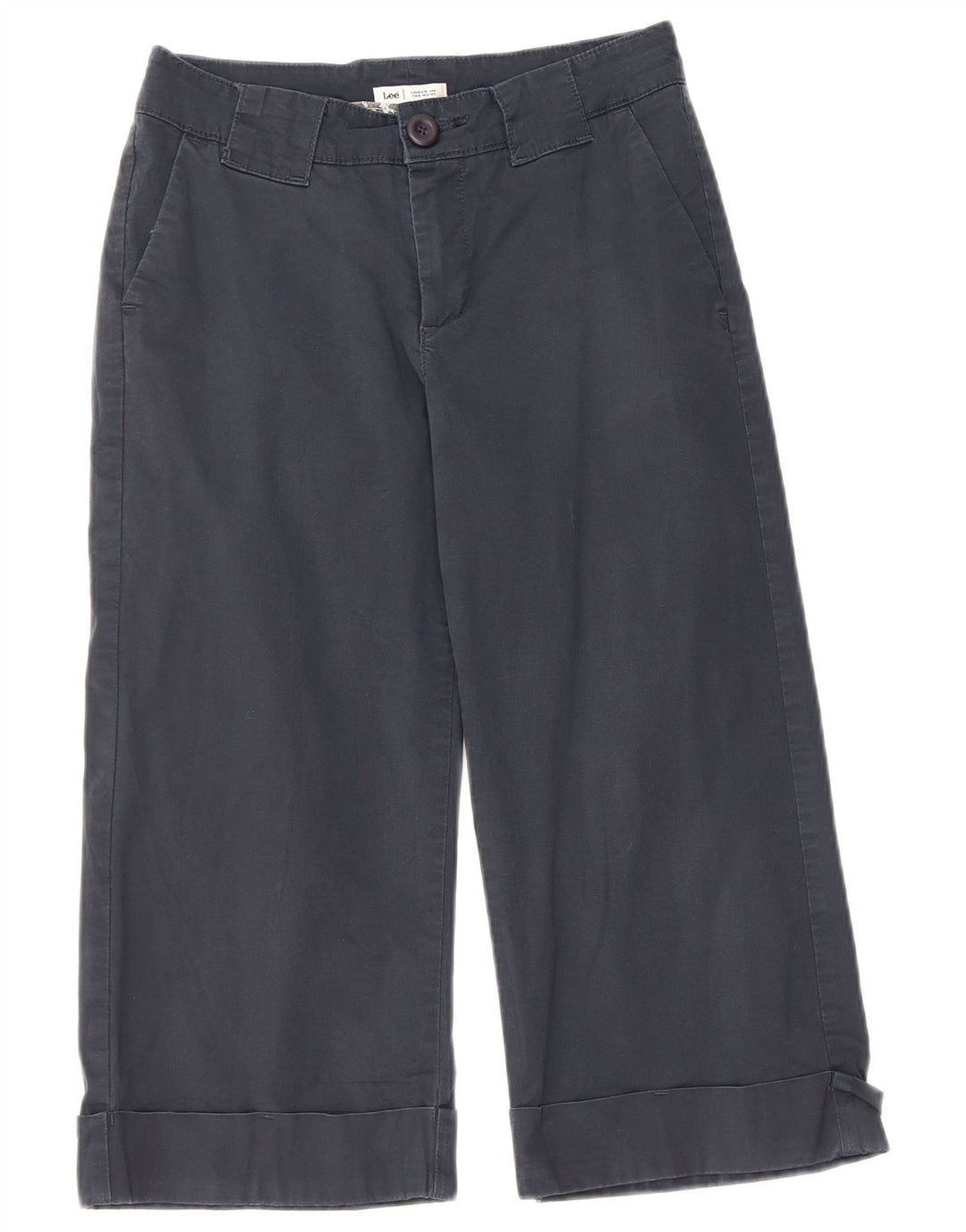 Lee Damen-Caprihose mit niedriger Taille, US 4, Größe S, W28, L20, Marineblau, Baumwolle