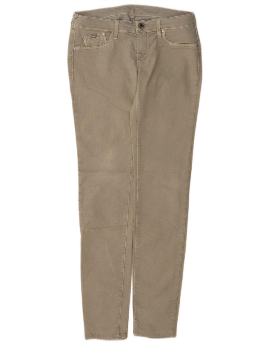 Gas Damen Slim Jeans W28 L32 Beige Baumwolle