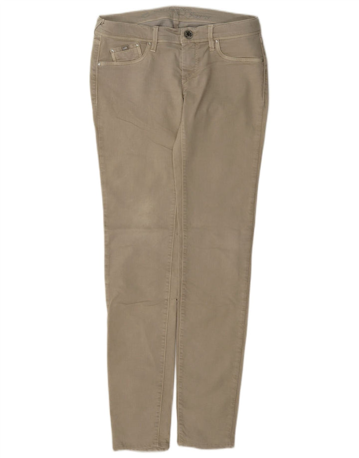 Gas Damen Slim Jeans W28 L32 Beige Baumwolle