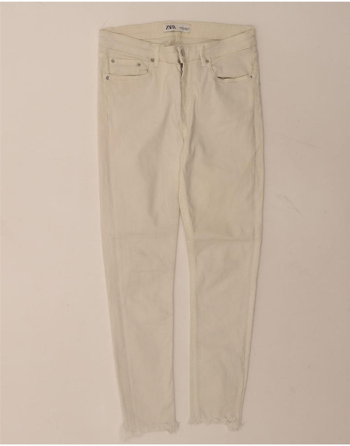 Zara Damen Skinny Jeans EU 40 Medium W30 L25 Weiße Baumwolle
