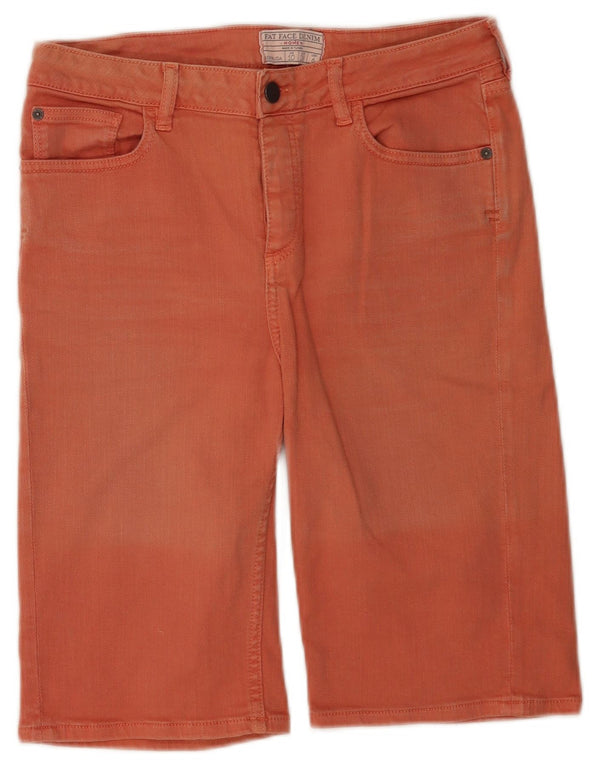 Fat Face Damen Jeansshorts UK 10 Small W28 Orange Baumwolle