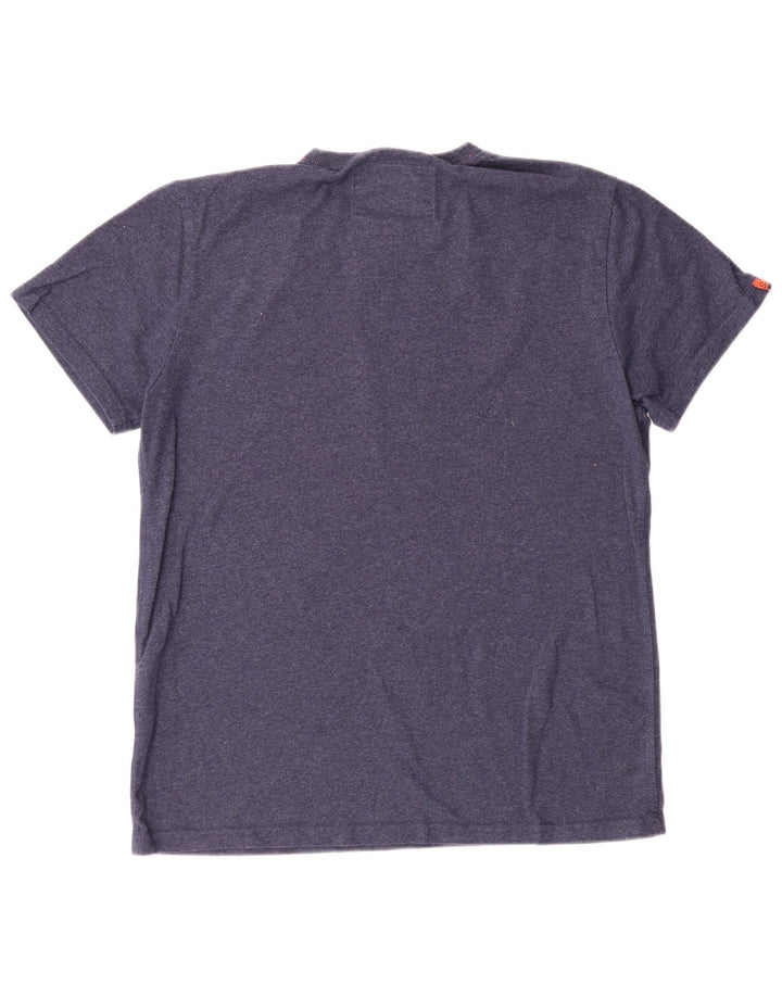 Superdry Damen Grafik-T-Shirt-Oberteil XL aus marineblauer Baumwolle