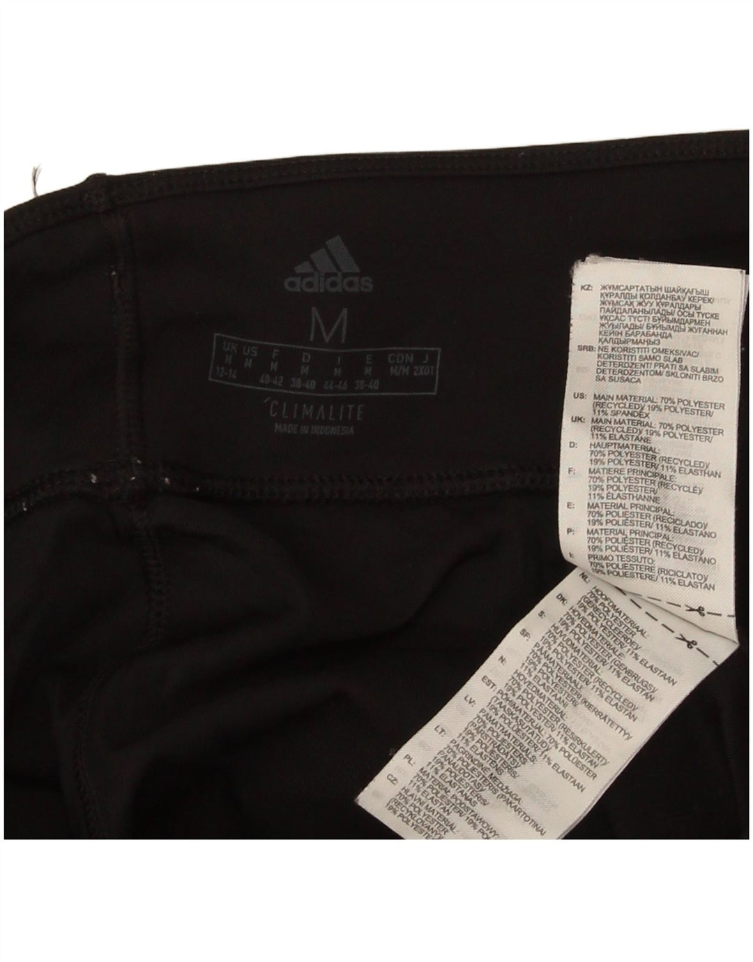 Adidas Damen Climalite Capri Leggings UK 12/14 Medium Schwarz Polyester