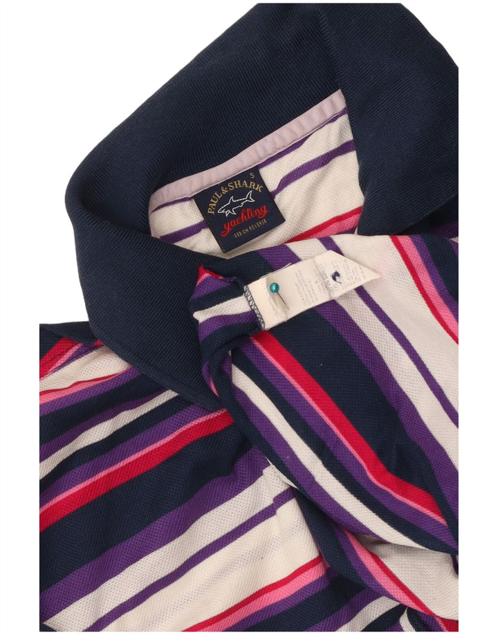 Paul & Shark Herren-Poloshirt, klein, mehrfarbig, gestreift, Baumwolle