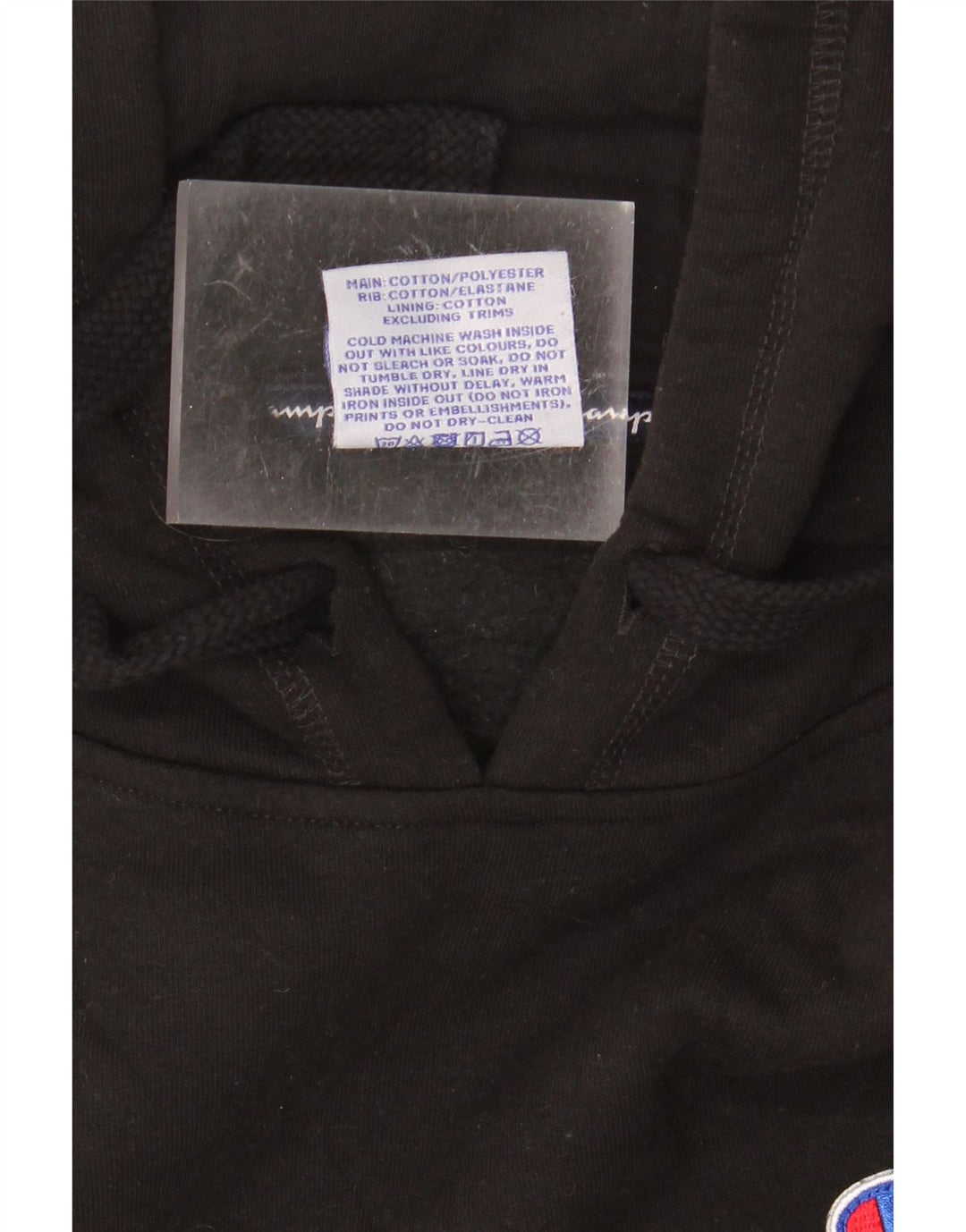 CHAMPION Herren-Kapuzenpullover mit Grafik, mittelschwarz, Baumwolle