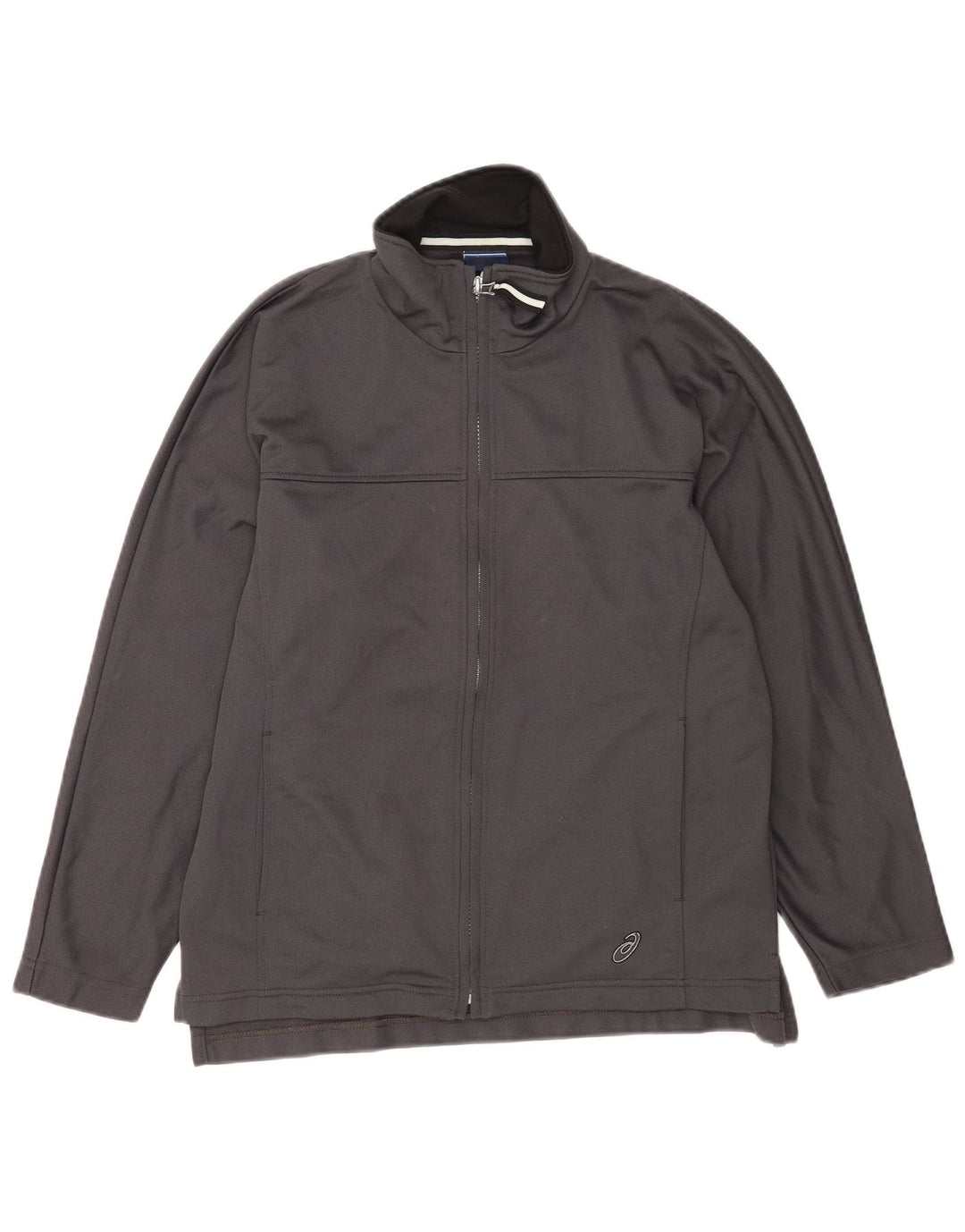 Asics Herren-Trainingsanzugoberjacke aus mittelgrauem Polyester
