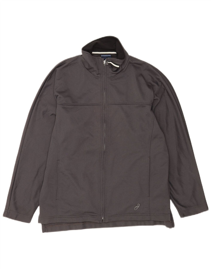 Asics Herren-Trainingsanzugoberjacke aus mittelgrauem Polyester