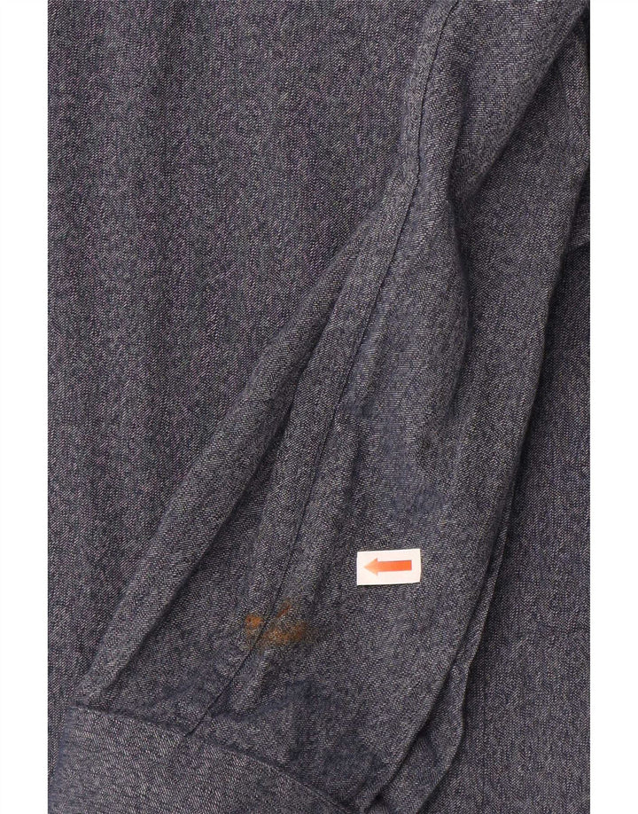 Reiss Herren-Slim-Fit-Hemd aus mittelblauer Baumwolle