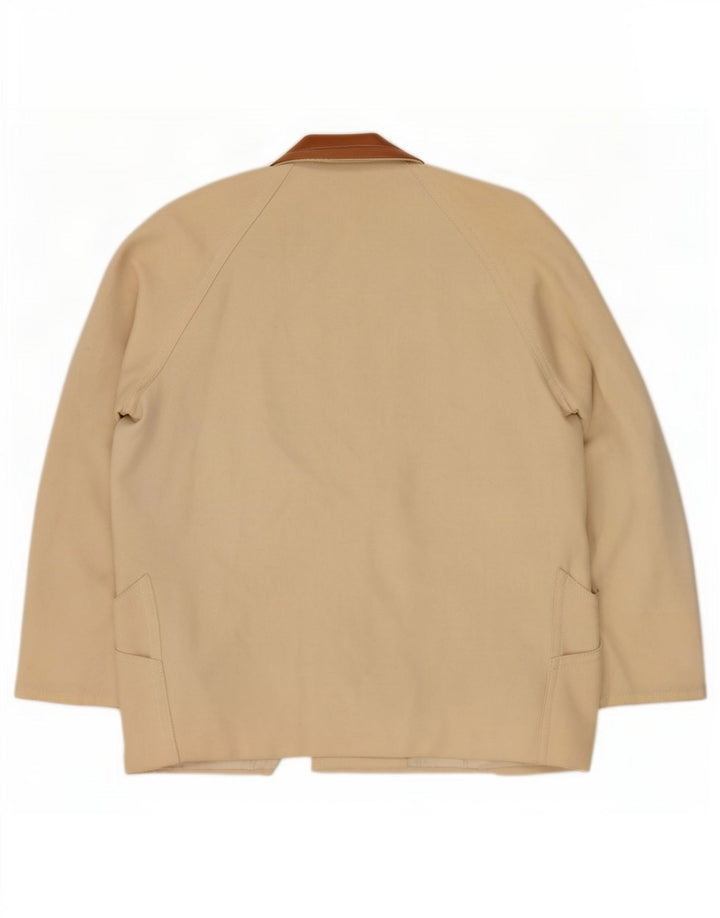 Max Mara Damen-Zweireiher-Blazer-Jacke, UK 12, Mittel, gebrochenes Weiß