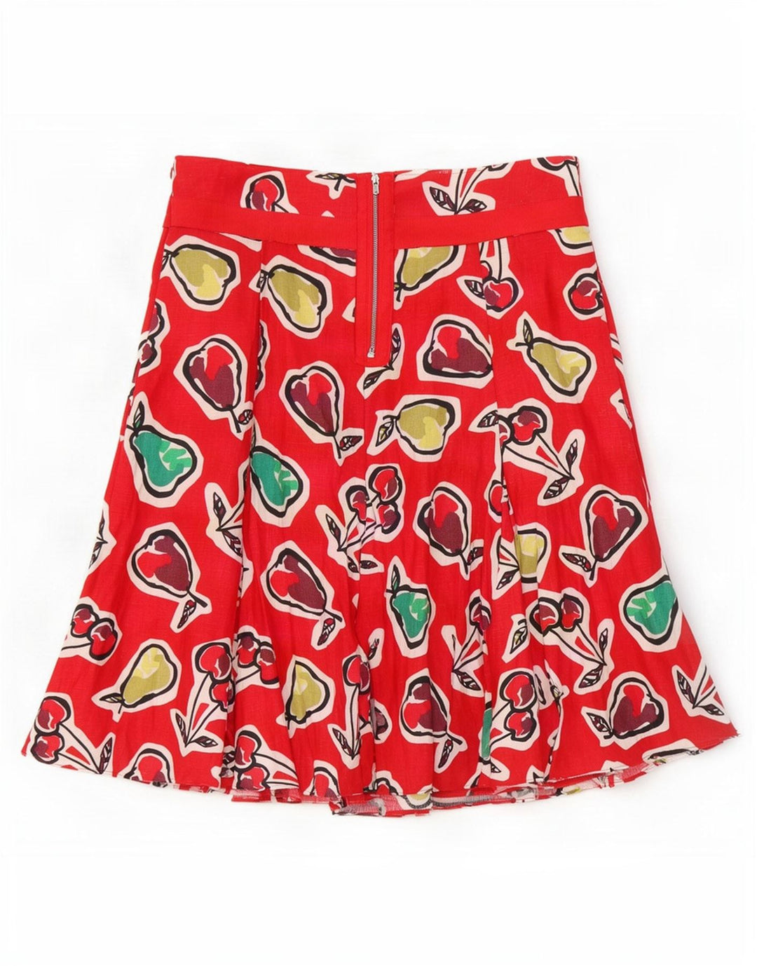 Hobbs Damen grafischer A-Linien-Rock UK 12 Medium W32 Roter Flachs