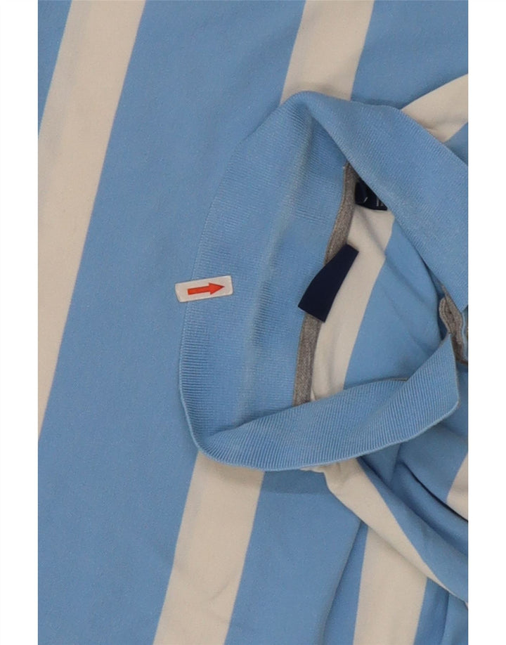 Gant Herren-Poloshirt, groß, blau gestreift, Baumwolle