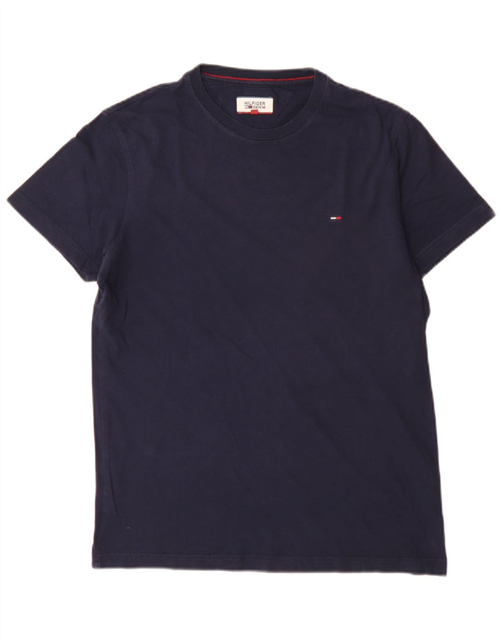 Tommy Hilfiger Herren-T-Shirt, normal, klein, marineblau, Baumwolle