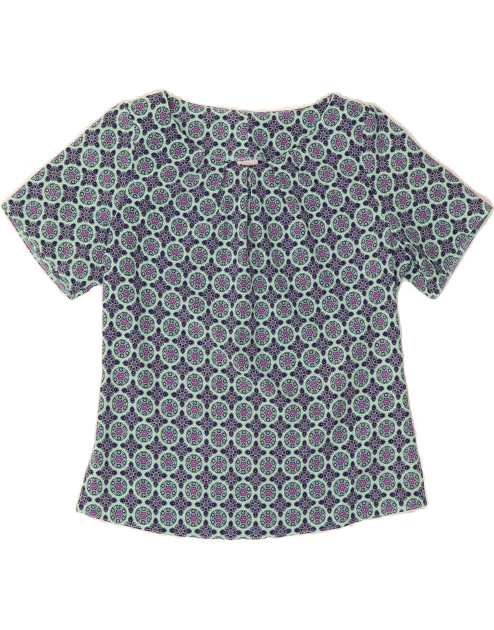 VINTAGE Womens Blouse Top IT 40 Small Blue Paisley Polyester Vintage Vintage and Second-Hand Vintage from Messina Hembry 