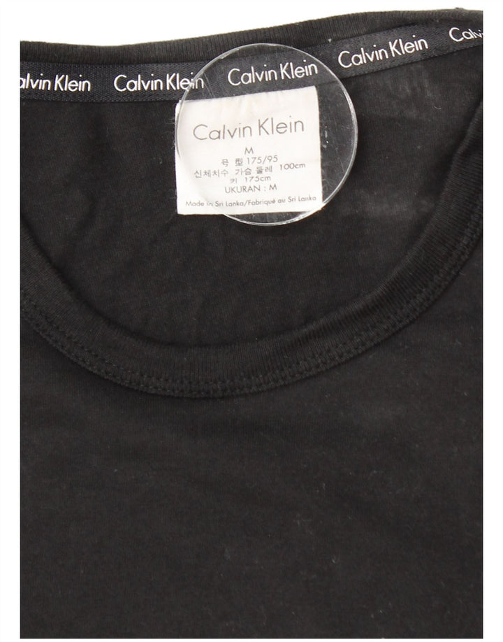 CALVIN KLEIN Herren Grafik T-Shirt Top Mittelschwarz Baumwolle