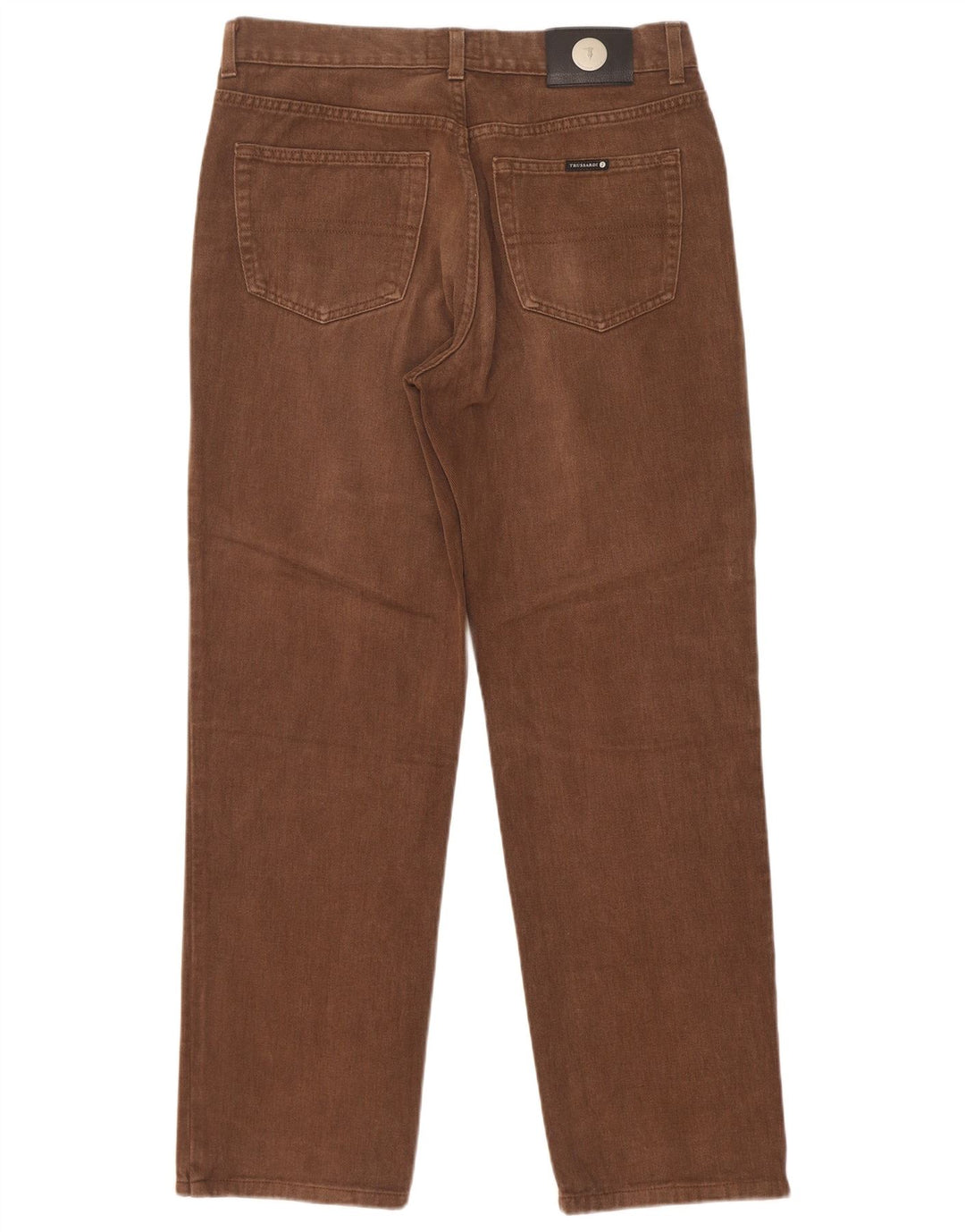 Trussardi Herren Straight Jeans W33 L30 Braune Baumwolle