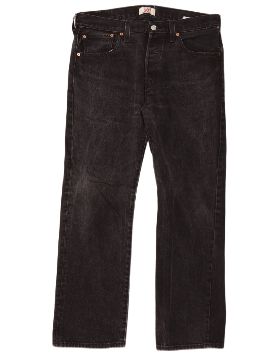 Levi's Herren 501 Straight Jeans W34 L30 Schwarze Baumwolle