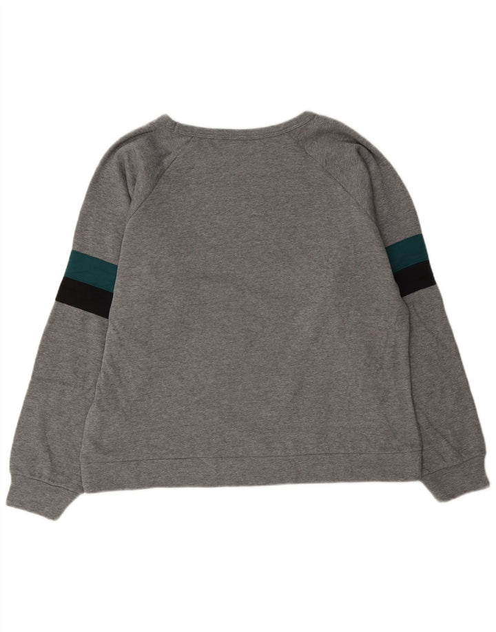 NFL Damen Philadelphia Eagles Sweatshirt Pullover UK 16 Large Grau
