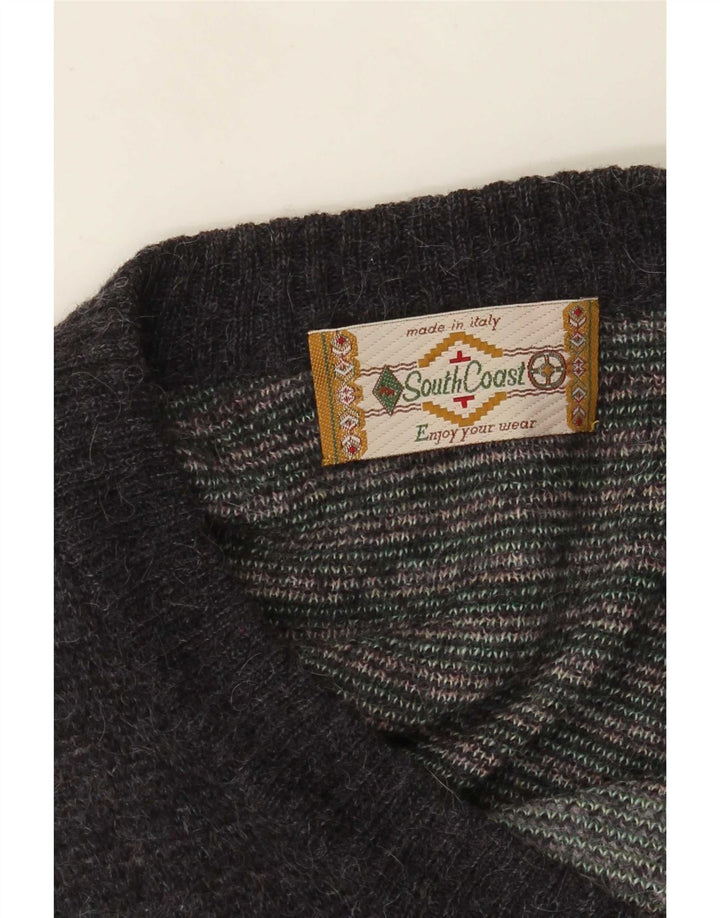 South Coast Herren-Pullover mit V-Ausschnitt, groß, mehrfarbig, geometrisch