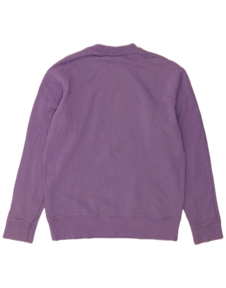 Zara Herren Grafik-Sweatshirt-Pullover, klein, lila, Baumwolle