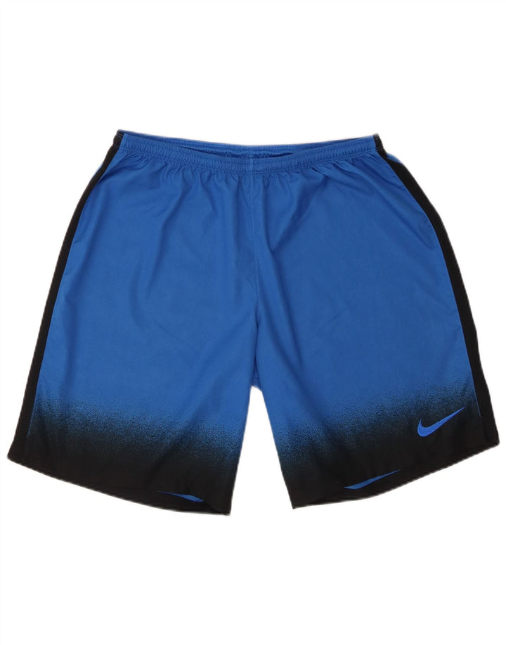 Nike Herren Dri Fit Sportshorts, großes blaues Farbblock-Polyester