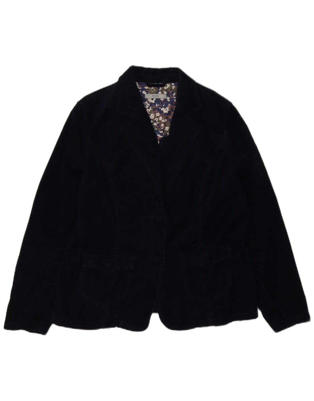 Marks & Spencer Damen-Blazer aus Cord mit 2 Knöpfen, UK 18, XL, Marineblau