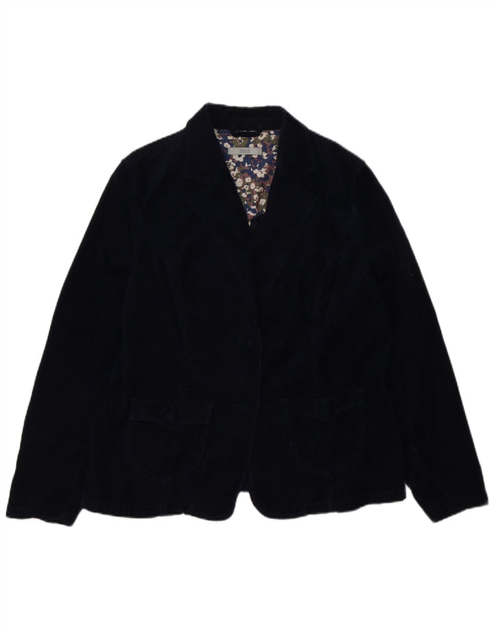 Marks & Spencer Damen-Blazer aus Cord mit 2 Knöpfen, UK 18, XL, Marineblau