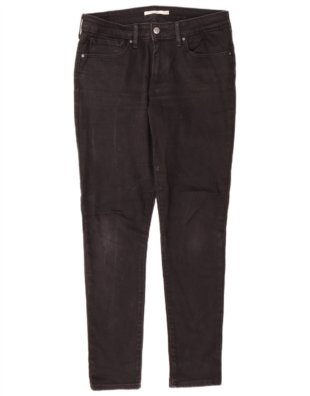 LEVI'S Damen 711 Skinny Jeans W30 L30 Schwarze Baumwolle