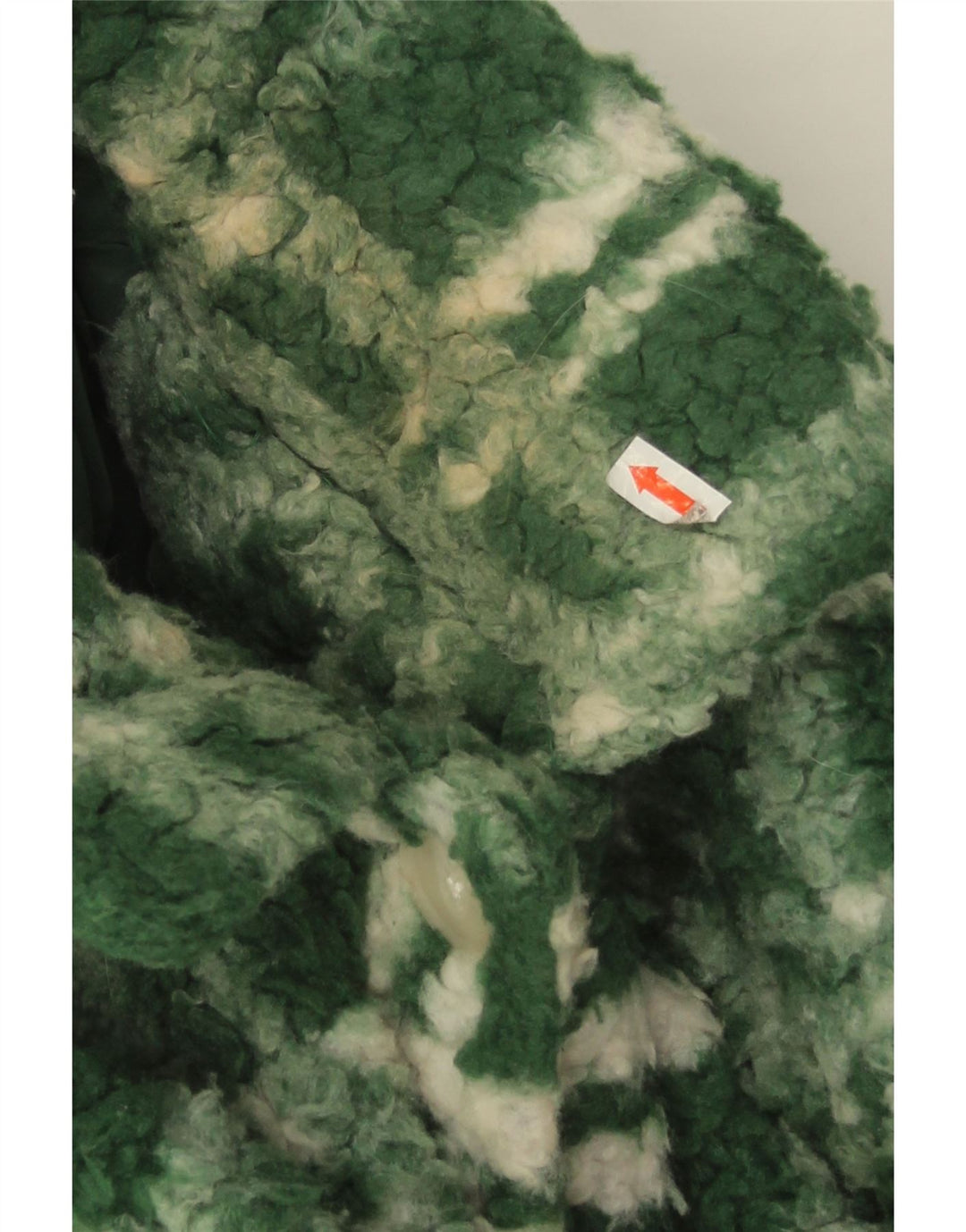 Übergroße Fleecejacke für Damen von Zara, UK 14, groß, grün kariert, Polyester