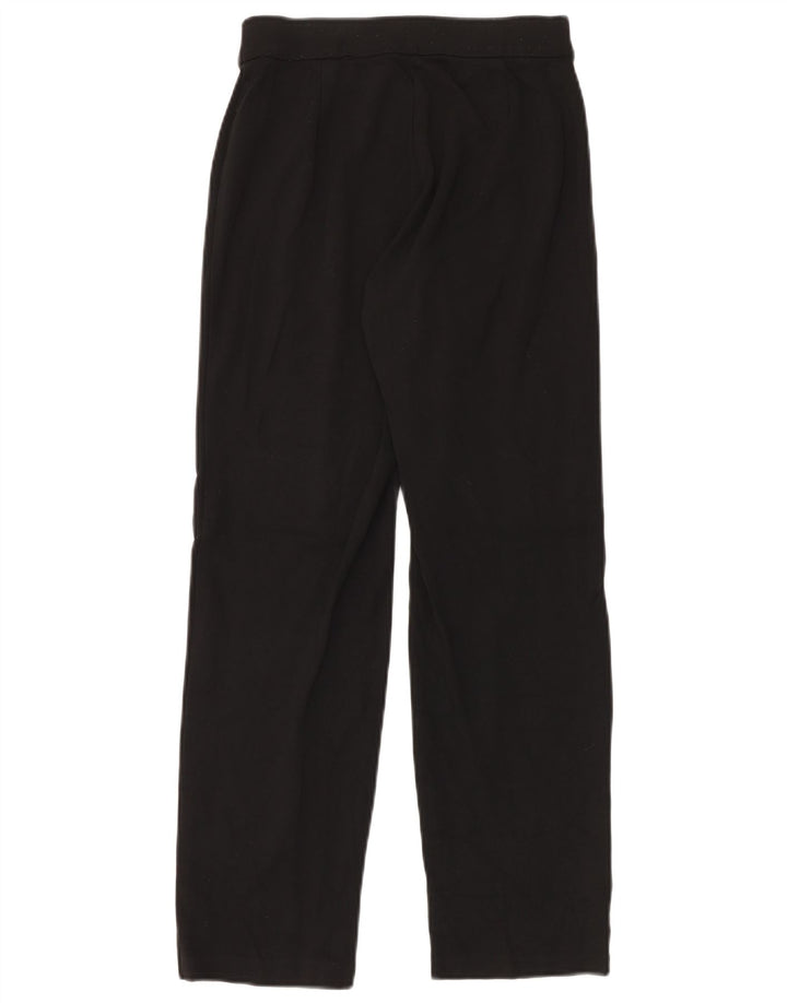Marks & Spencer Damen Gerade Freizeithose UK 8 Small Schwarze Viskose