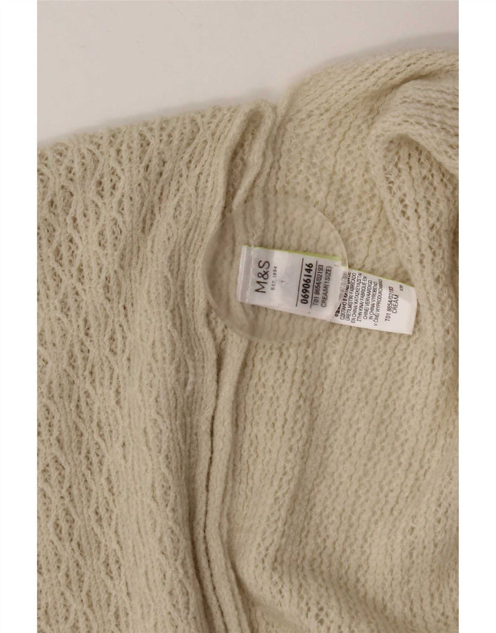 Marks & Spencer Poncho-Cardigan für Damen, Einheitsgröße, gebrochenes Weiß, Acryl