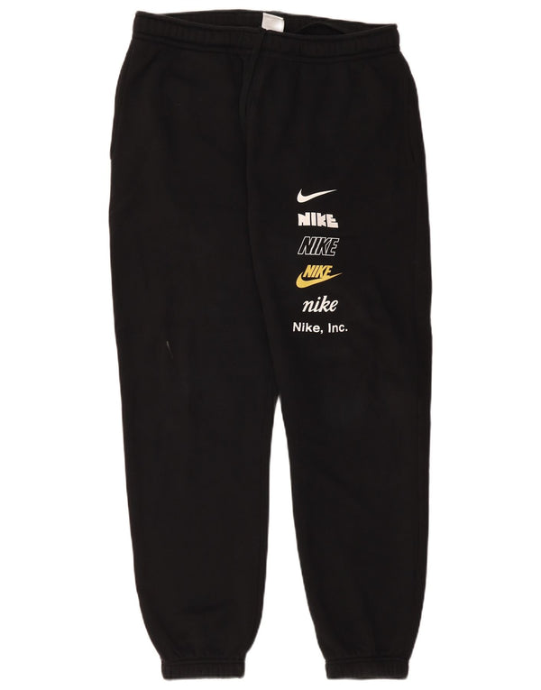 Nike Herren-Trainingsanzug mit Grafik, Jogginghose, Größe L, Schwarz, Baumwolle, Sport