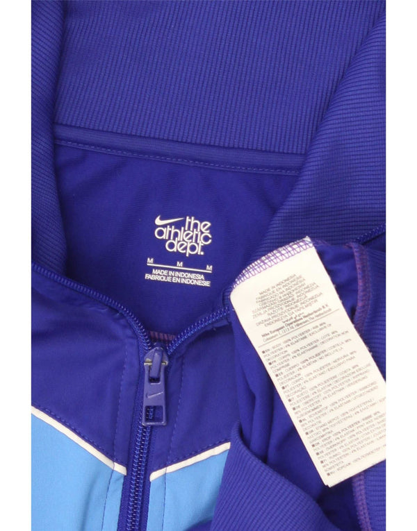 Nike Damen-Trainingsanzug-Top-Jacke, UK 14, mittleres Marineblau, Farbblock