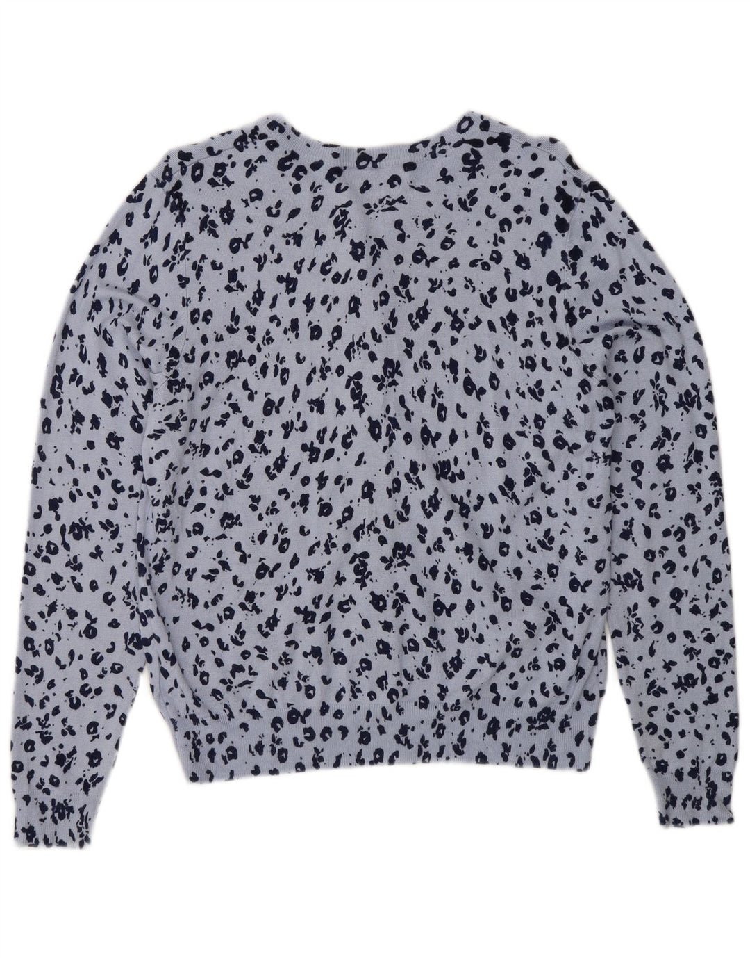 MARKS & SPENCER Damen-Cardigan-Pullover UK 14 Mittelblauer Animal-Print
