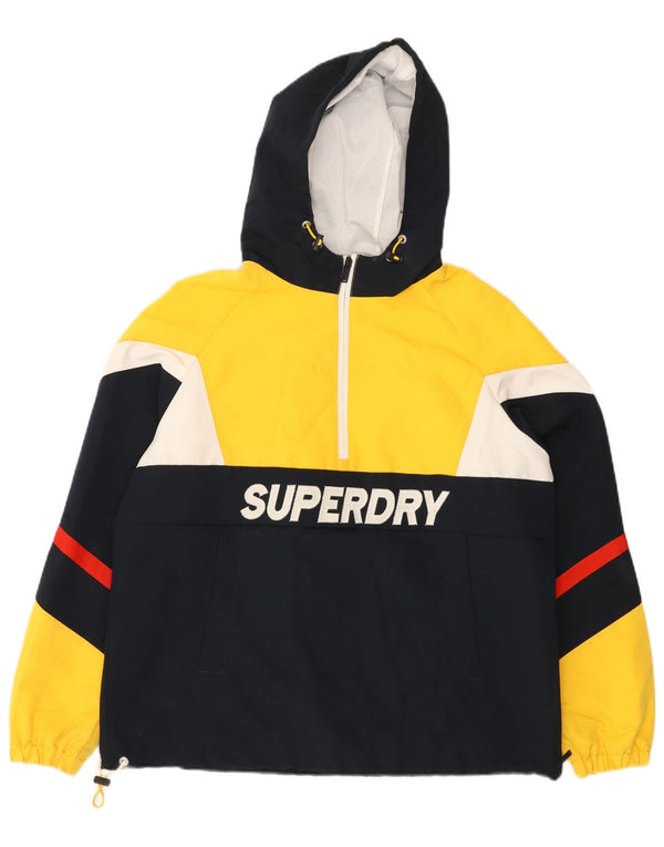 SUPERDRY Übergroße grafische Anorakjacke für Damen, UK 12, Mittelgelb