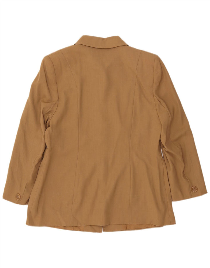 MARKS & SPENCER Damen 5-Knopf-Blazerjacke UK 16 Große beige Wolle