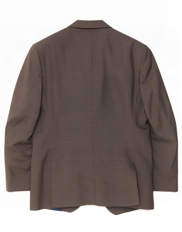 Marks & Spencer Herren-Blazer mit maßgeschneiderter Passform, 2 Knöpfe, UK 46, XL, graue Wolle